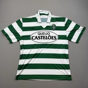 Agil Sports Jersey 90's Sporting‎ Lisbon Home Football Mens Sz 12 Striped